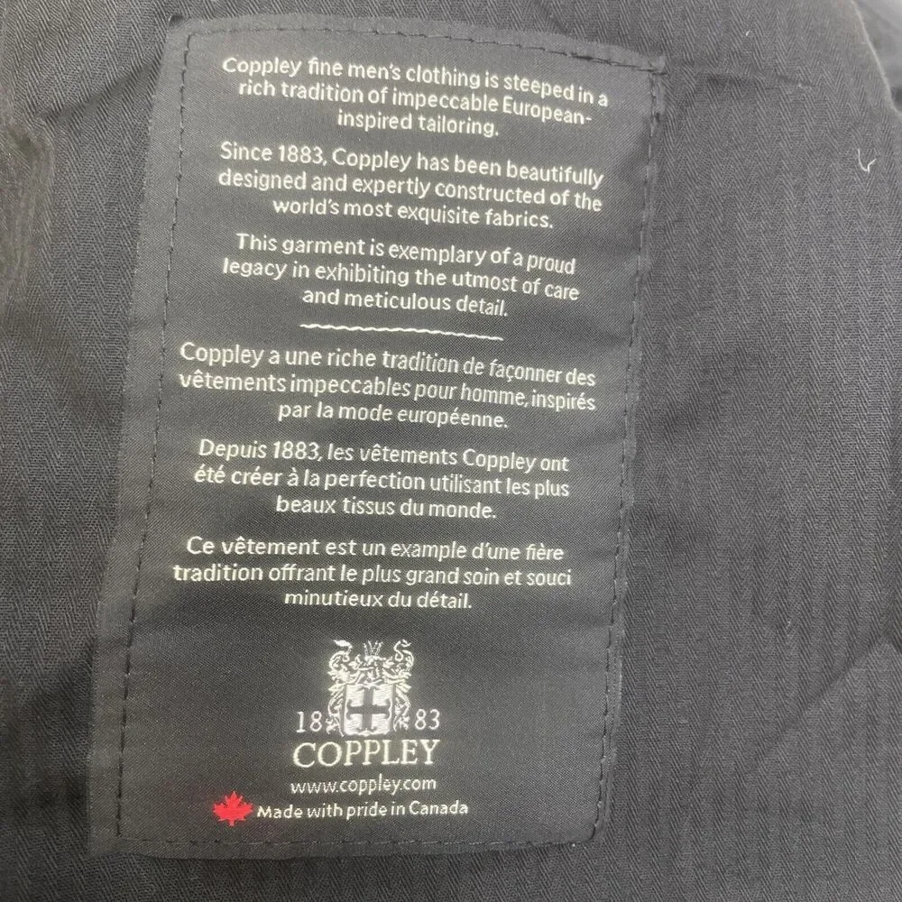 New Mens Coppley Dreamweave Slacks Damis Black Textured Unhemmed 46 Regular